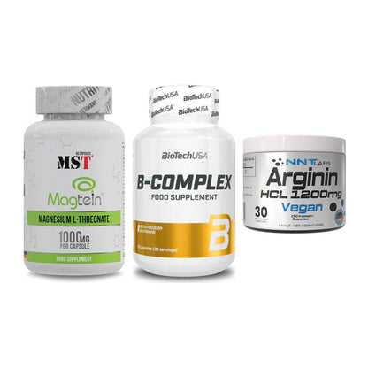 Ausdauer-Set: MST Magnesium + BioTech B + NNT Arginin HCL – alle enthaltenen Artikel