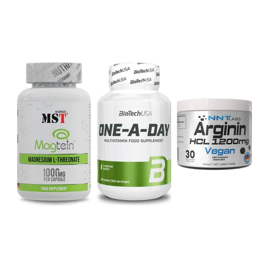 Ausdauer-Set: MST Magnesium + BioTech One A + NNT Arginin HCL – alle enthaltenen Artikel