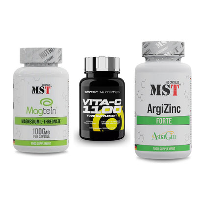 Ausdauer-Set: MST Magnesium + Scitec Vitamin C + MST ArgiZinc – alle enthaltenen Artikel
