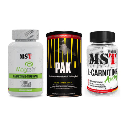 Ausdauer-Set: MST Magnesium + Universal Animal + MST L-Carnitine – alle enthaltenen Artikel