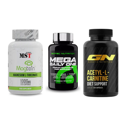 Ausdauer-Set: MST Magnesium + Scitec Mega + GN Acetyl – alle enthaltenen Artikel