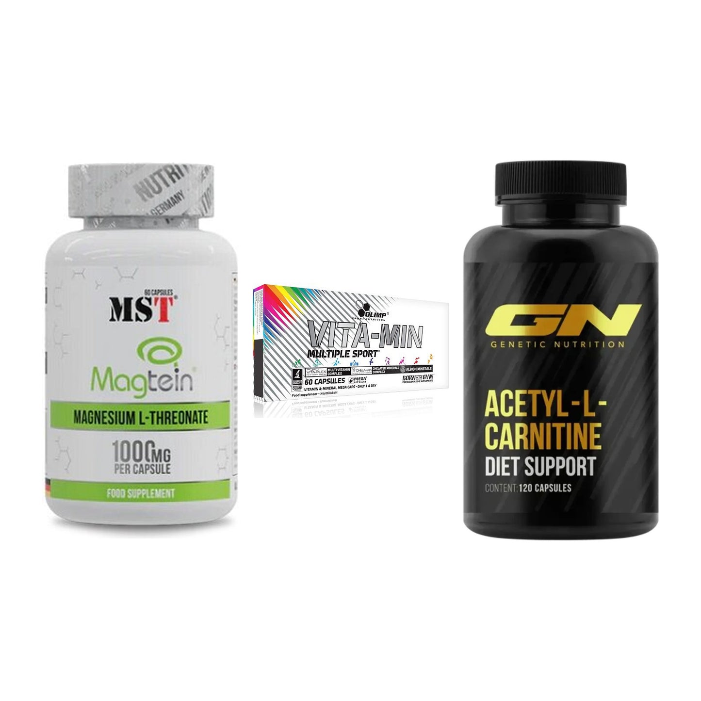 Ausdauer-Set: MST Magnesium + Olimp Vita-Min + GN Acetyl – alle enthaltenen Artikel