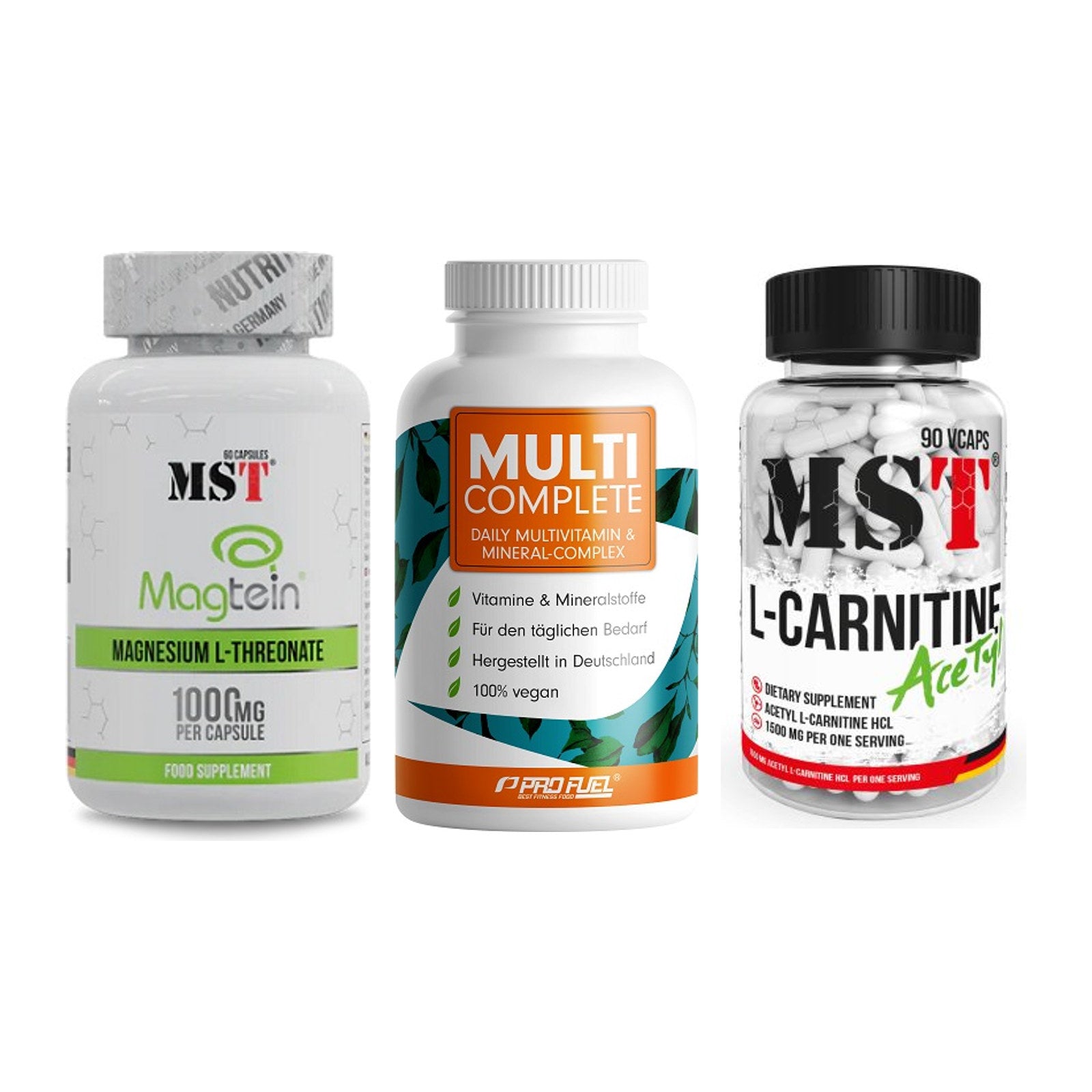 Ausdauer-Set: MST Magnesium + ProFuel MULTI + MST L-Carnitine – alle enthaltenen Artikel