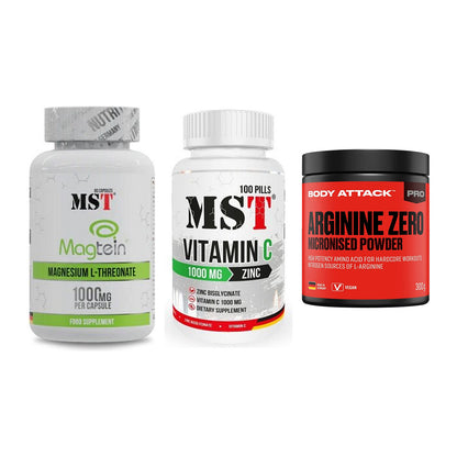 Ausdauer-Set: MST Magnesium + MST Vitamin C + Body Attack 100 – alle enthaltenen Artikel
