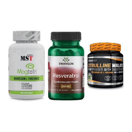 Ausdauer-Set: MST Magnesium + Swanson Resverat + BioTech Citrulli – alle enthaltenen Artikel