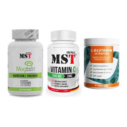 Ausdauer-Set: MST Magnesium + MST Vitamin C + ProFuel Glutamin – alle enthaltenen Artikel