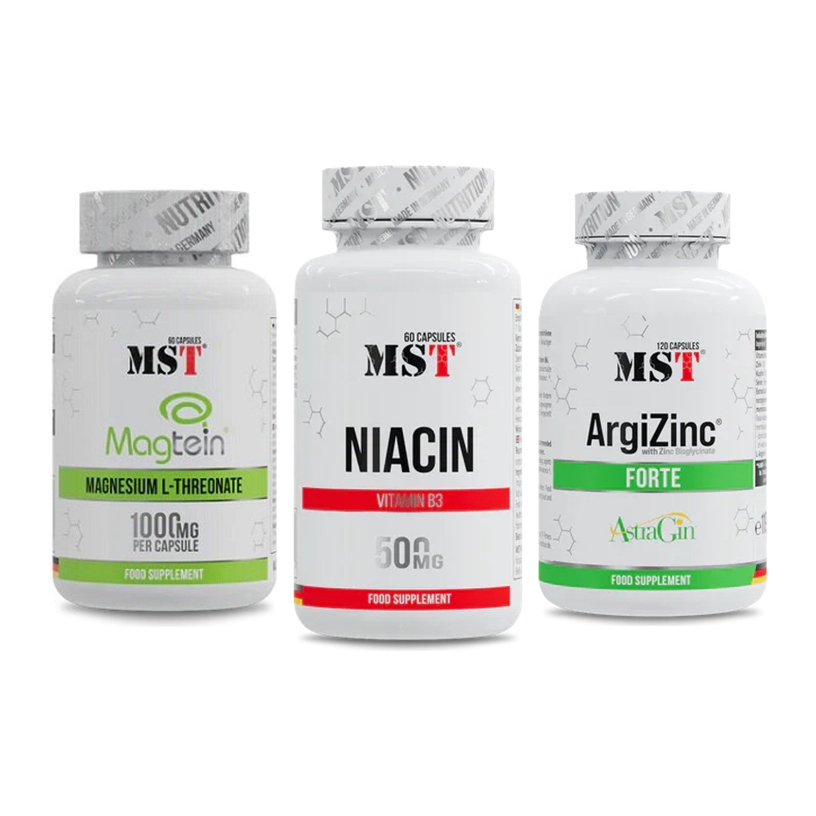 Ausdauer-Set: MST Magnesium + MST Niacin + MST ArgiZinc – alle enthaltenen Artikel