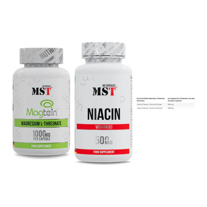 Ausdauer-Set: MST Magnesium + MST Niacin + INLEAD L-Carniti – alle enthaltenen Artikel