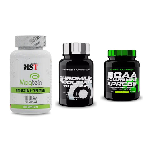 Ausdauer-Set: MST Magnesium + Scitec Chromium + Scitec BCAA – alle enthaltenen Artikel