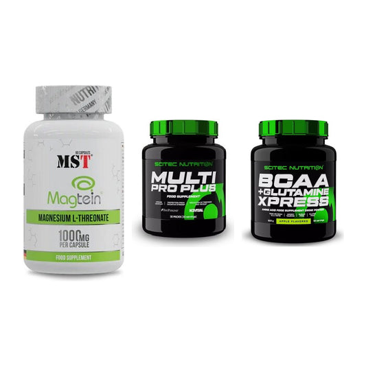 Ausdauer-Set: MST Magnesium + Scitec Multi Pro + Scitec BCAA – alle enthaltenen Artikel