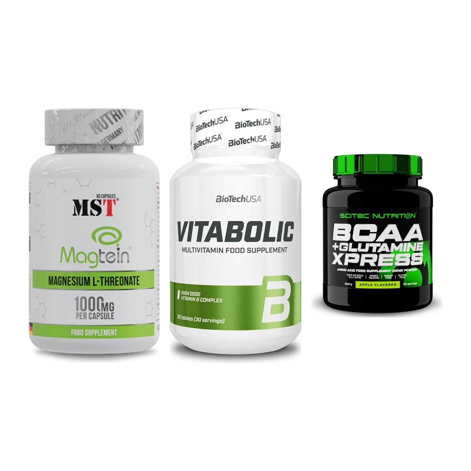 Ausdauer-Set: MST Magnesium + BioTech Vitaboli + Scitec BCAA – alle enthaltenen Artikel