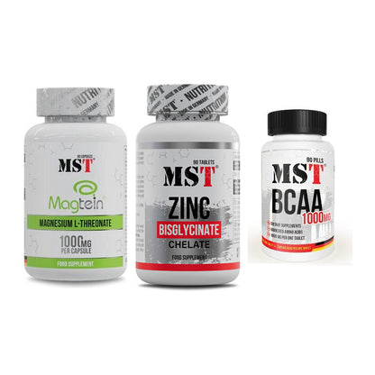 Ausdauer-Set: MST Magnesium + MST Zinc Chelate + MST BCAA 1000 – alle enthaltenen Artikel