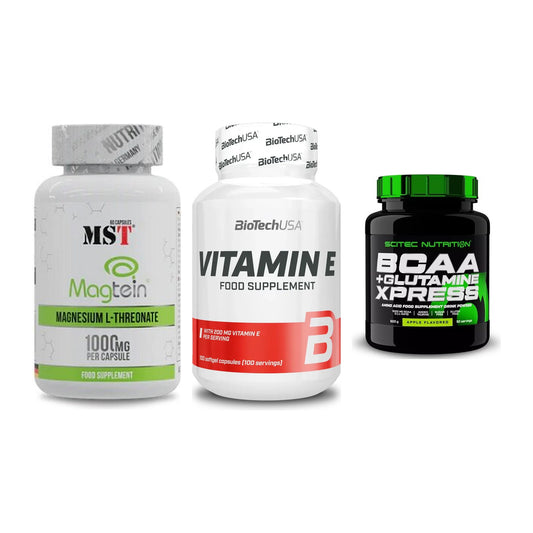 Ausdauer-Set: MST Magnesium + BioTech Vitamin + Scitec BCAA – alle enthaltenen Artikel