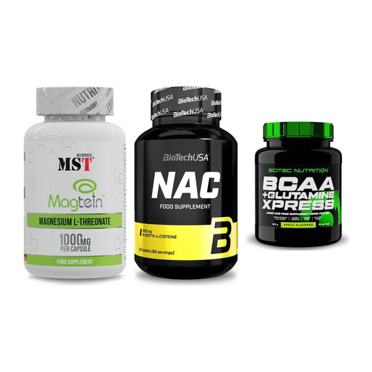 Ausdauer-Set: MST Magnesium + BioTech NAC + Scitec BCAA – alle enthaltenen Artikel