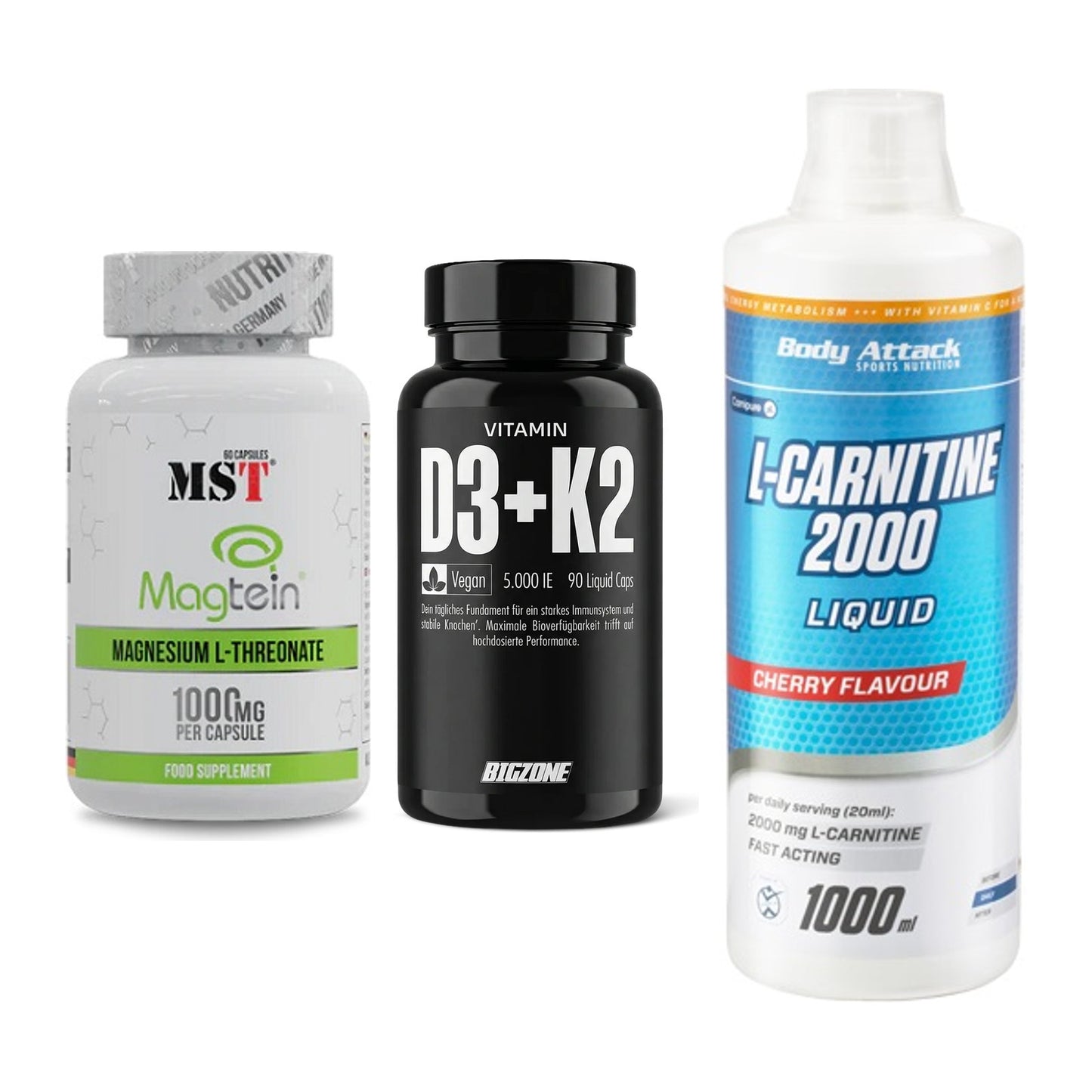 Ausdauer-Set: MST Magnesium + Big Zone Vitamin + Body Attack – alle enthaltenen Artikel