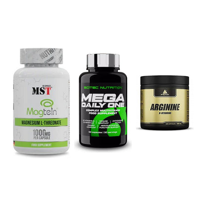 Ausdauer-Set: MST Magnesium + Scitec Mega + Peak Arginin – alle enthaltenen Artikel