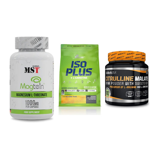 Ausdauer-Set: MST Magnesium + Olimp Iso Plus + BioTech Citrulli – alle enthaltenen Artikel