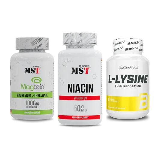 Ausdauer-Set: MST Magnesium + MST Niacin + BioTech L-Lysine – alle enthaltenen Artikel