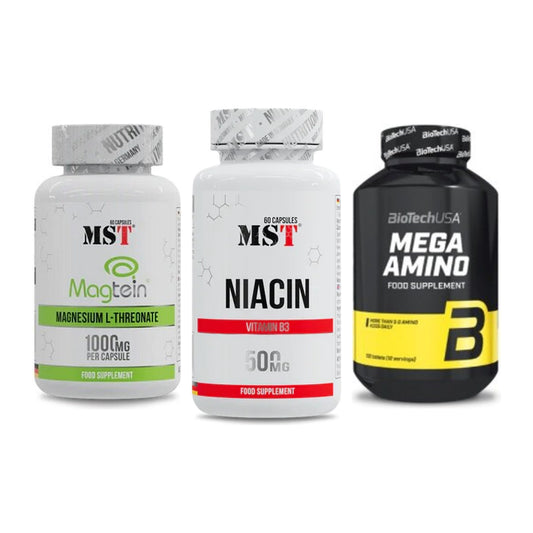 Ausdauer-Set: MST Magnesium + MST Niacin + BioTech Mega – alle enthaltenen Artikel