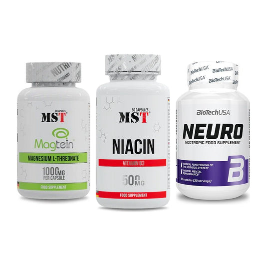 Ausdauer-Set: MST Magnesium + MST Niacin + BioTech Neuro – alle enthaltenen Artikel