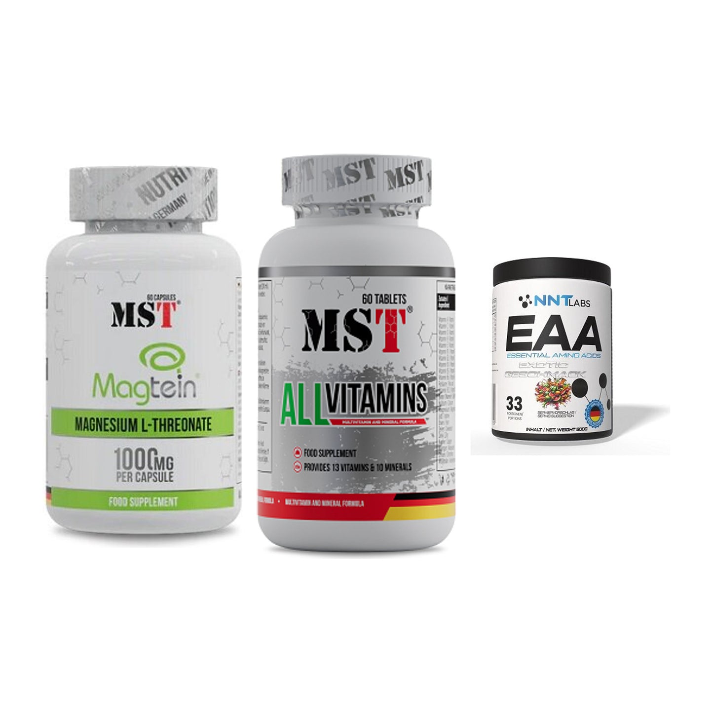 Ausdauer-Set: MST Magnesium + MST All Vitamins + NNT EAA – alle enthaltenen Artikel
