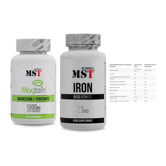 Ausdauer-Set: MST Magnesium + MST Iron Bisglyc + INLEAD L-Arginin – alle enthaltenen Artikel