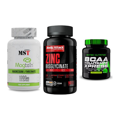 Ausdauer-Set: MST Magnesium + Body Attack Zink + Scitec BCAA – alle enthaltenen Artikel