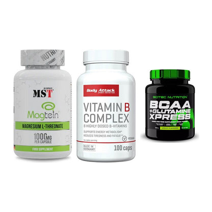 Ausdauer-Set: MST Magnesium + Body Attack + Scitec BCAA – alle enthaltenen Artikel