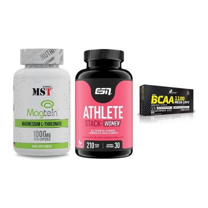 Ausdauer-Set: MST Magnesium + ESN Athlete + Olimp BCAA Mega – alle enthaltenen Artikel