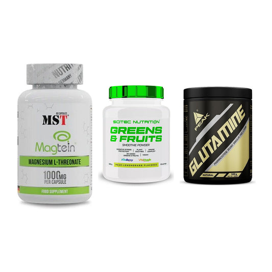 Ausdauer-Set: MST Magnesium + Scitec Greens + Peak Glutamin – alle enthaltenen Artikel