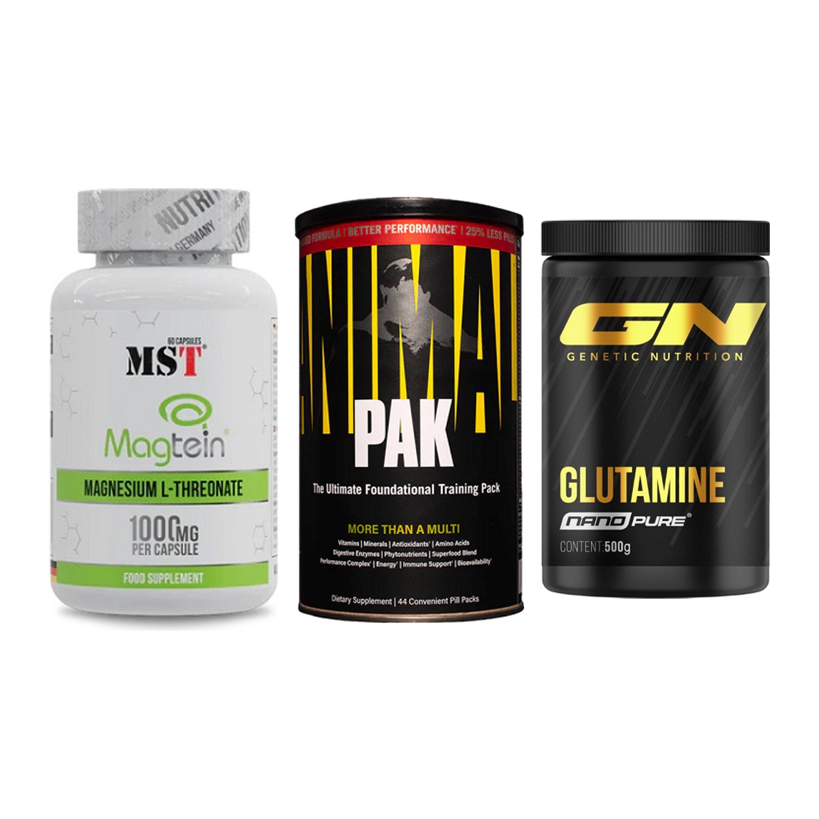 Ausdauer-Set: MST Magnesium + Universal Animal + GN Nano Pure – alle enthaltenen Artikel