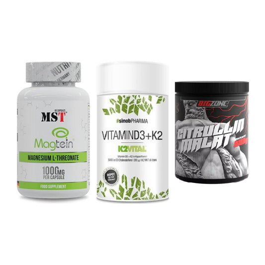 Ausdauer-Set: MST Magnesium + Sinob Vitamin D3 + Big Zone Citrull – alle enthaltenen Artikel