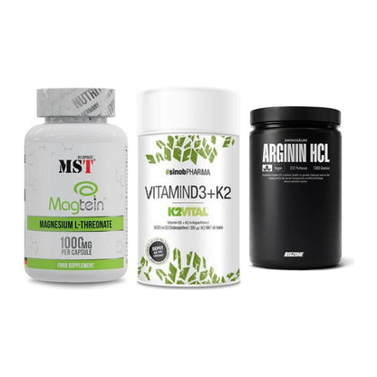 Ausdauer-Set: MST Magnesium + Sinob Vitamin D3 + Big Zone L-Argin – alle enthaltenen Artikel
