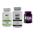 Ausdauer-Set: MST Magnesium + MST Iron Bisglyc + Scitec BCAA 6400 – alle enthaltenen Artikel
