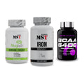Ausdauer-Set: MST Magnesium + MST Iron Bisglyc + Scitec BCAA 6400 – alle enthaltenen Artikel
