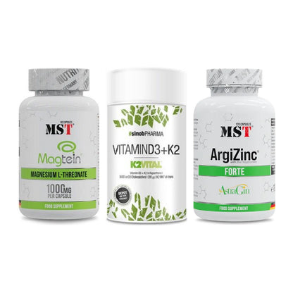 Ausdauer-Set: MST Magnesium + Sinob Vitamin D3 + MST ArgiZinc – alle enthaltenen Artikel