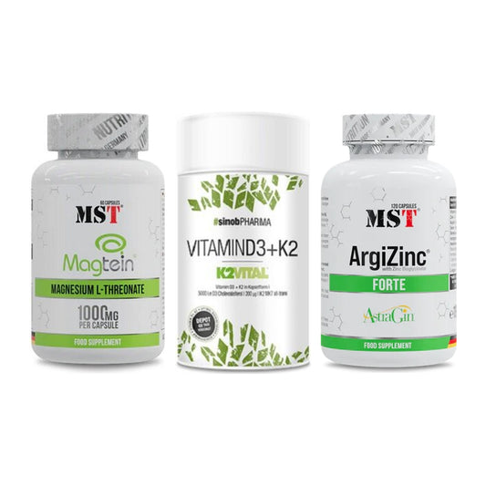 Ausdauer-Set: MST Magnesium + Sinob Vitamin D3 + MST ArgiZinc – alle enthaltenen Artikel