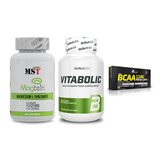 Ausdauer-Set: MST Magnesium + BioTech Vitaboli + Olimp BCAA Mega – alle enthaltenen Artikel