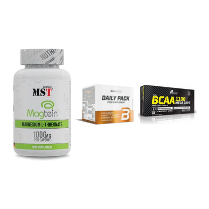 Ausdauer-Set: MST Magnesium + BioTech Daily + Olimp BCAA Mega – alle enthaltenen Artikel