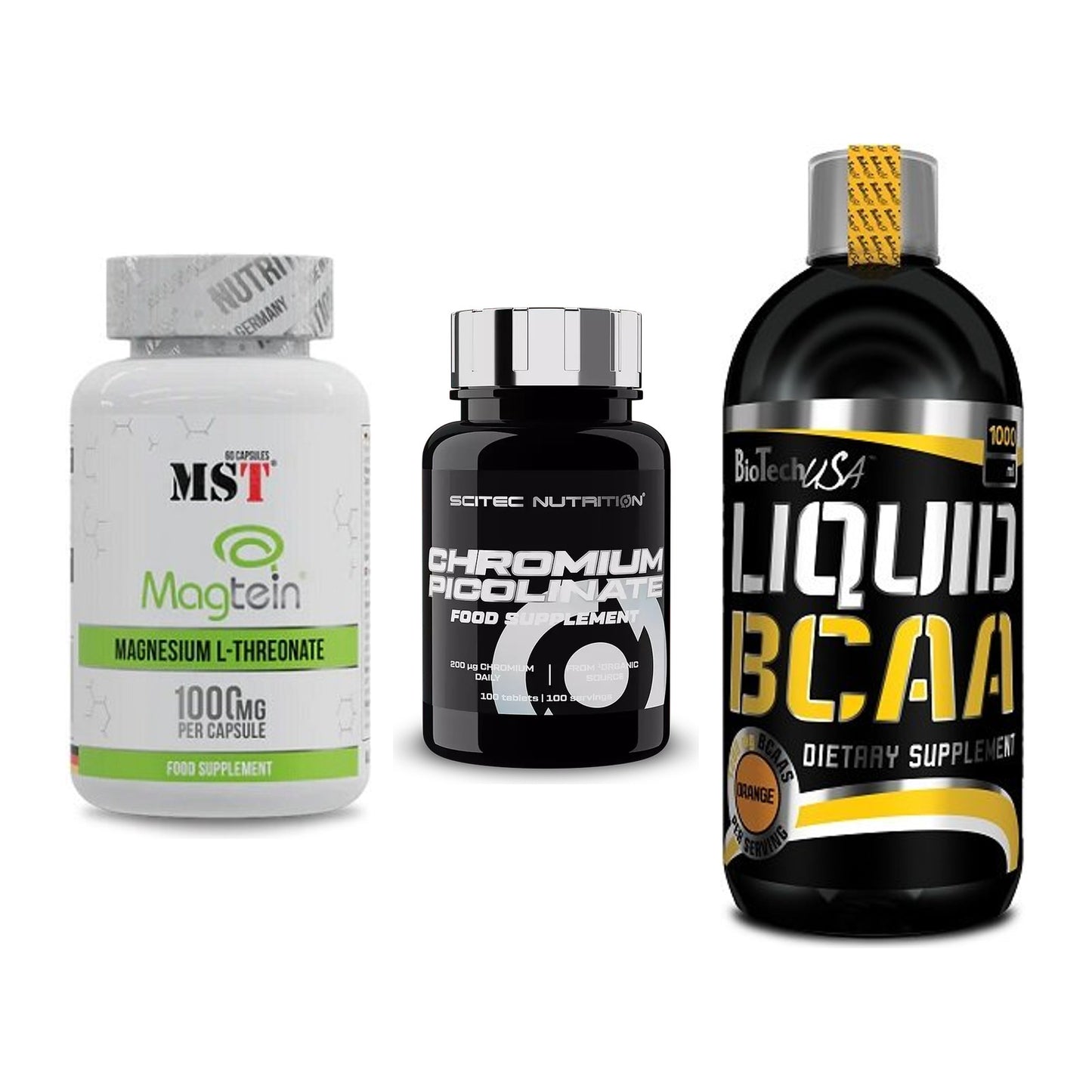 Ausdauer-Set: MST Magnesium + Scitec Chromium + BioTech Liquid – alle enthaltenen Artikel