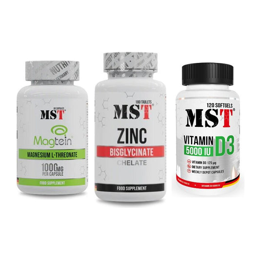 Ausdauer-Set: MST Magnesium + MST Zinc Chelate + MST Vitamin D3 – alle enthaltenen Artikel
