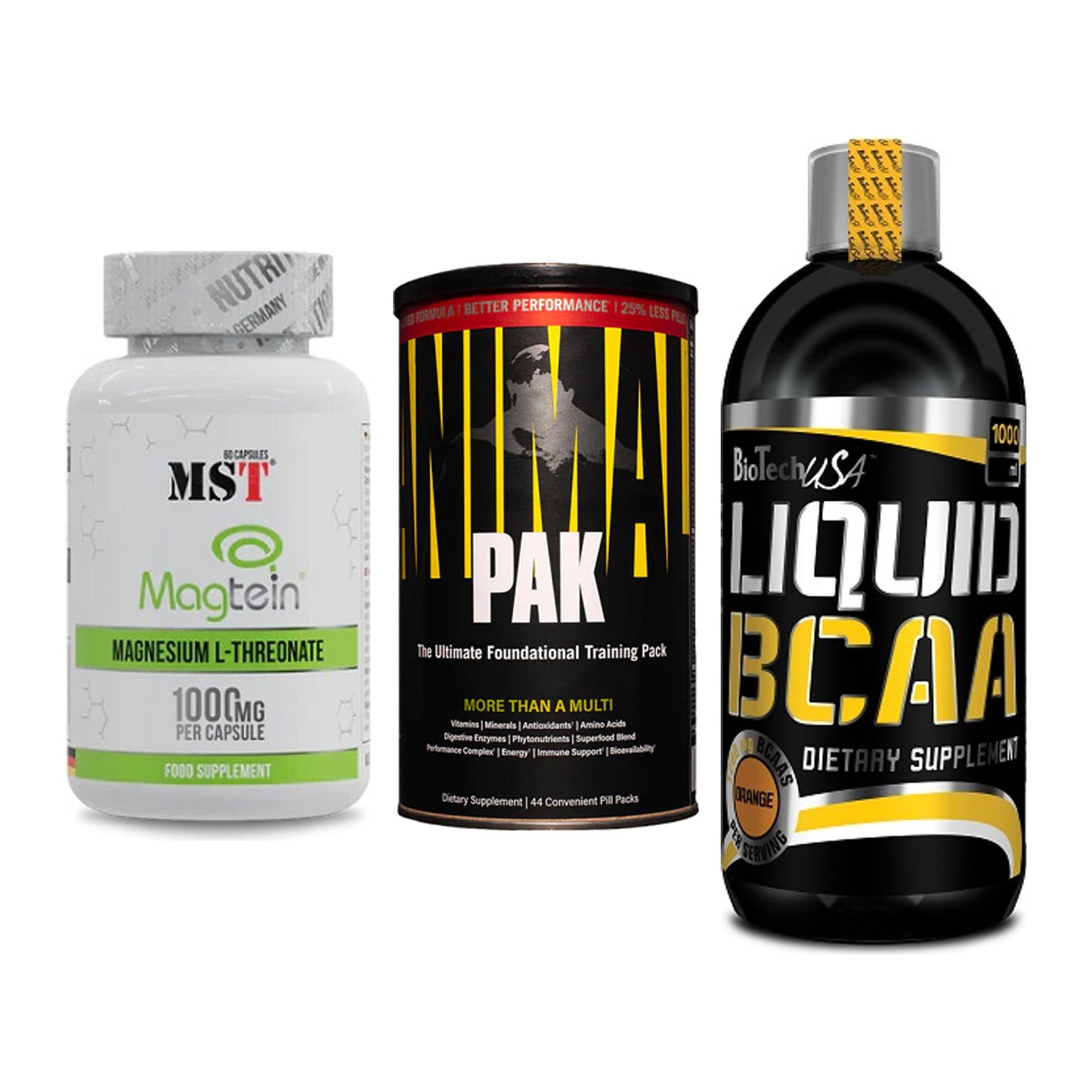 Ausdauer-Set: MST Magnesium + Universal Animal + BioTech Liquid – alle enthaltenen Artikel
