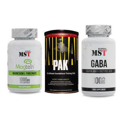 Ausdauer-Set: MST Magnesium + Universal Animal + MST GABA 1000mg – alle enthaltenen Artikel