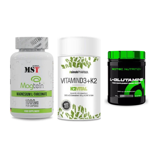 Ausdauer-Set: MST Magnesium + Sinob Vitamin D3 + Scitec L-Glutami – alle enthaltenen Artikel