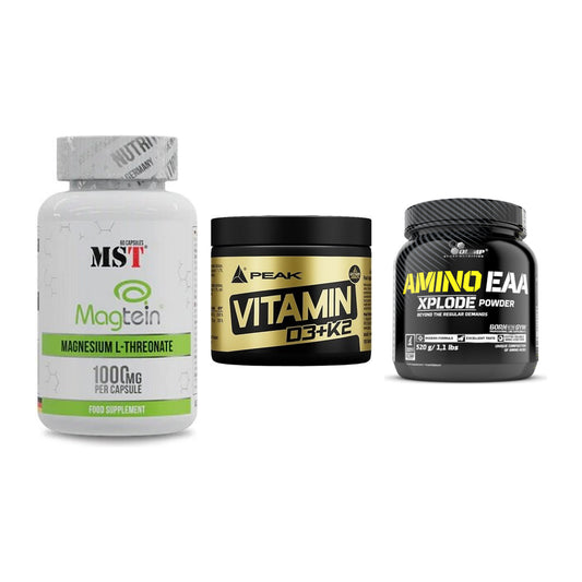 Ausdauer-Set: MST Magnesium + Peak Vitamin + Olimp Amino EAA – alle enthaltenen Artikel