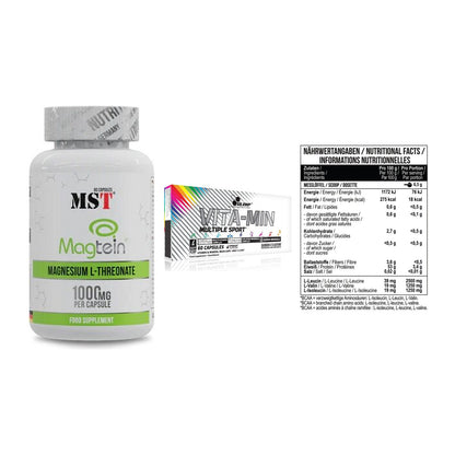 Ausdauer-Set: MST Magnesium + Olimp Vita-Min + MST BCAA Zero – alle enthaltenen Artikel