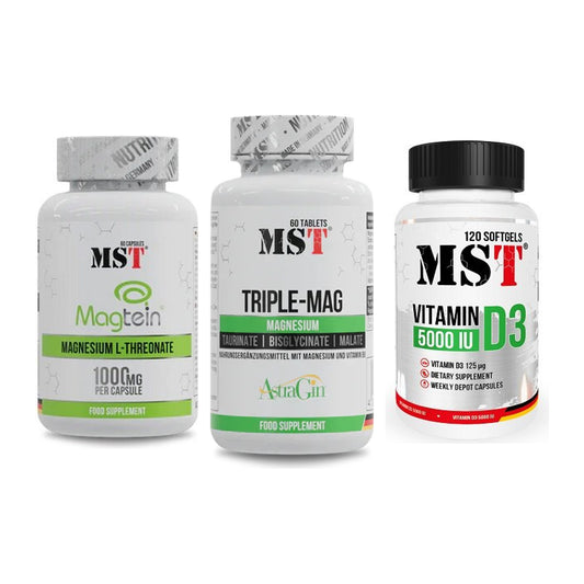 Ausdauer-Set: MST Magnesium + MST Tripple Mag + MST Vitamin D3 – alle enthaltenen Artikel