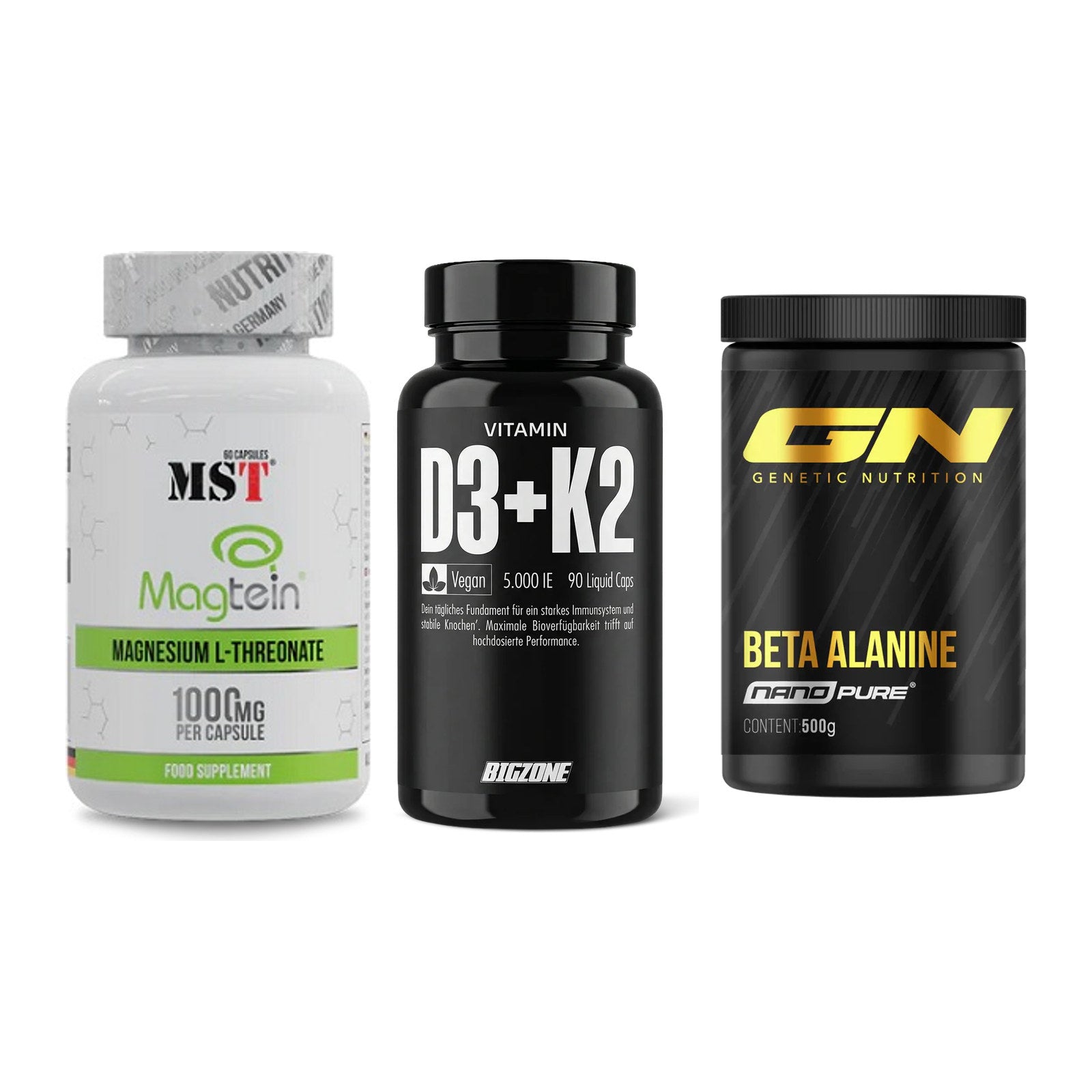 Ausdauer-Set: MST Magnesium + Big Zone Vitamin + GN Nano Beta – alle enthaltenen Artikel