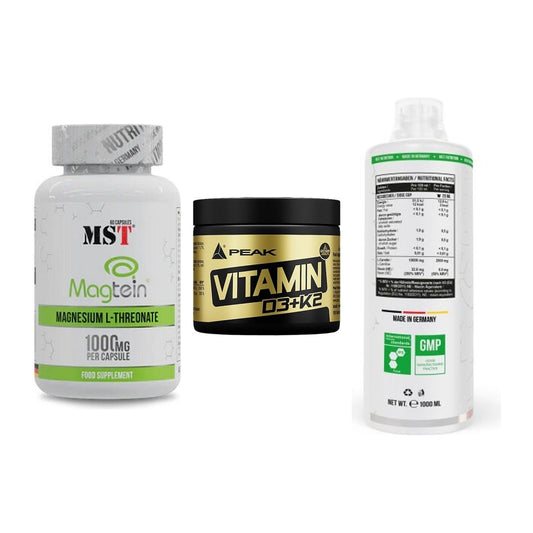 Ausdauer-Set: MST Magnesium + Peak Vitamin + MST L-Carnitine – alle enthaltenen Artikel