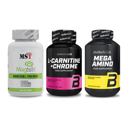 Ausdauer-Set: MST Magnesium + BioTech L-Carnit + BioTech Mega – alle enthaltenen Artikel